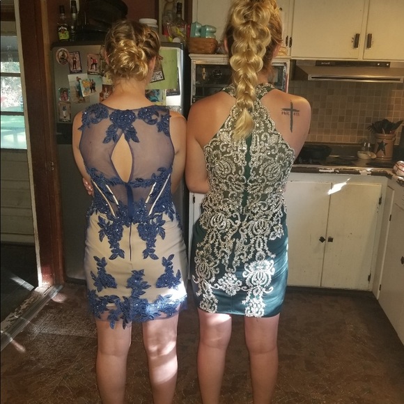 navy blue short dress size 4 - Picture 2 of 2